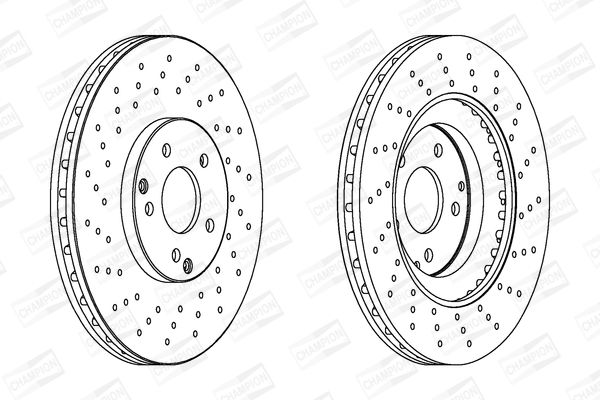 CHAMPION Mercedes тормозной диск передний W203 02-