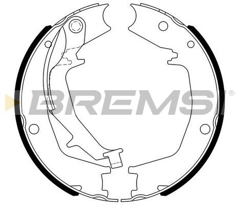 Комплект гальмівних колодок, стоянкове гальмо, Bremsi GF0727