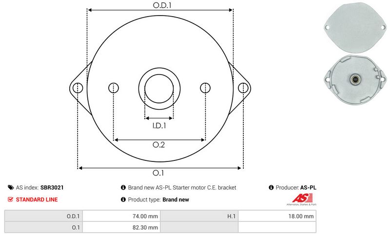 AS-PL SBR3021 Starter Lid, carburettor