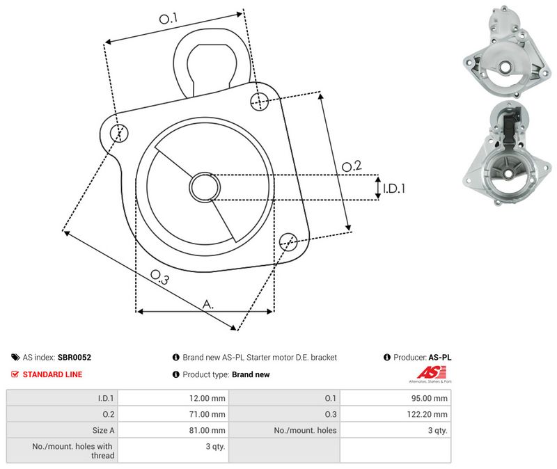 Starterikaas, Karburaator, AS-PL SBR0052