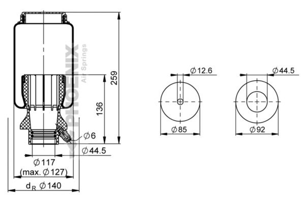 Mech, pneumatické odpružení C 075 139 011