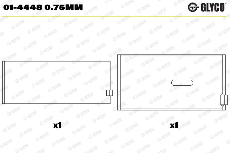 Cuzinet bielă GLYCO 01-4448 0.75mm