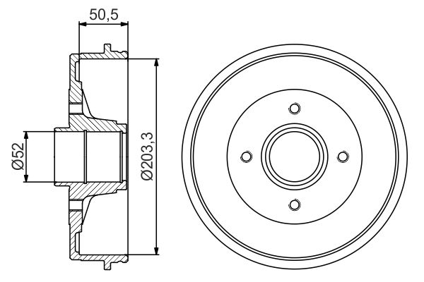 BOSCH 0 986 477 175 Brake Drum