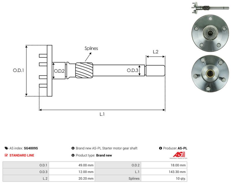 AS-PL SG4009S Repair Kit, starter