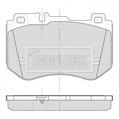 Комплект гальмівних накладок, дискове гальмо, Borg & Beck BBP2501