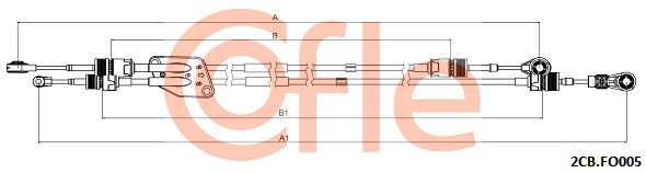 Тросовий привод, коробка передач, Cofle 92.2CB.FO005