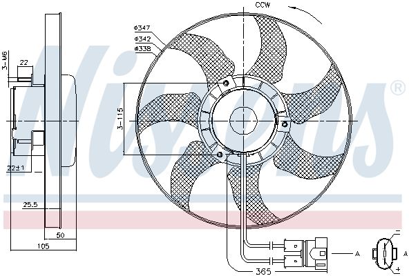 NISSENS 85749 Fan, engine cooling