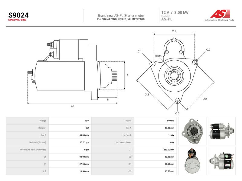 Starter, AS-PL S9024