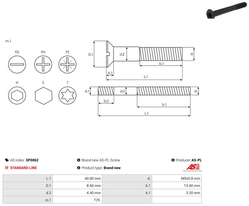 AS-PL SP0062 Repair Set, alternator