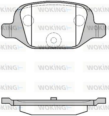 Комплект гальмівних накладок, дискове гальмо, Woking P6273.00