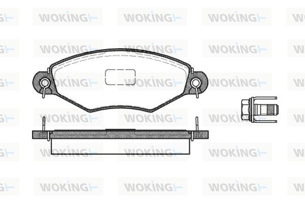 Комплект гальмівних накладок, дискове гальмо, Woking P743310