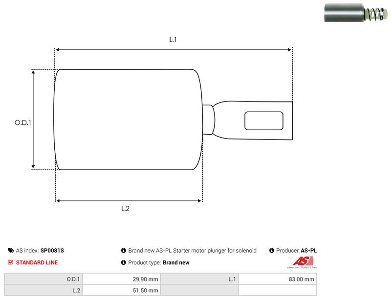 AS-PL SP0081S Repair Kit, starter
