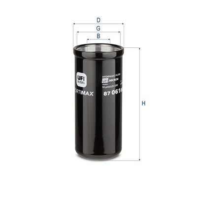 Filtru, sistem hidraulic primar UFI 87.061.00