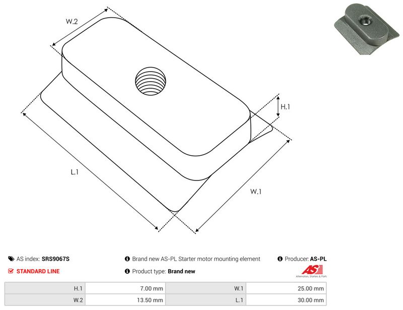AS-PL SRS9067S Repair Kit, starter