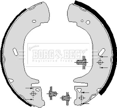 BORG & BECK fékpofakészlet BBS6190