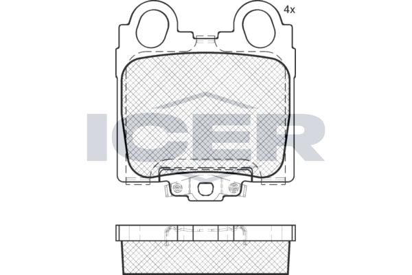 ANDEL 182208 - Brake Pad Set, disc brake