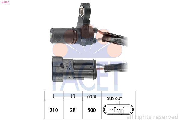 FACET Toerentalsensor, automatische aandrijving 9.0107