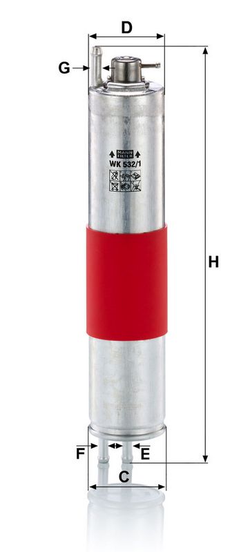 Filtru combustibil WK 532/1 MANN-FILTER
