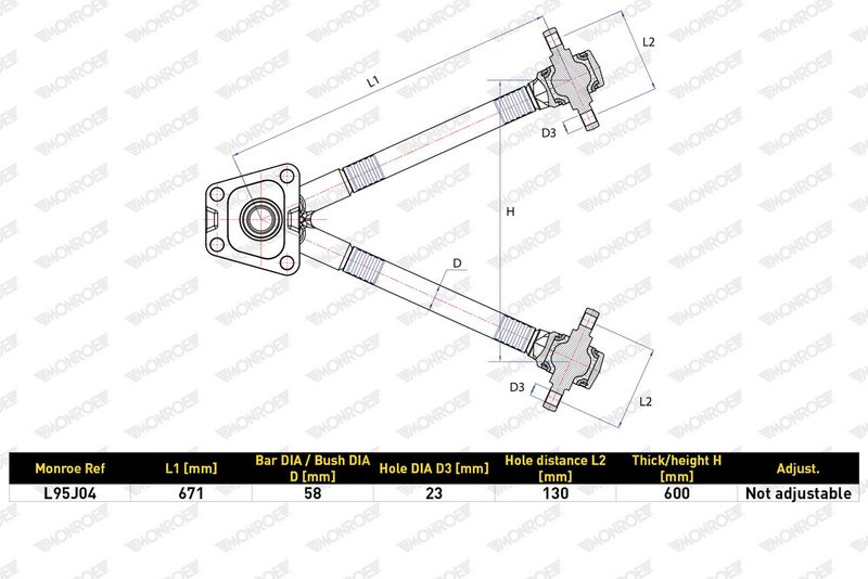 Řídicí páka, zavěšení kol L95J04