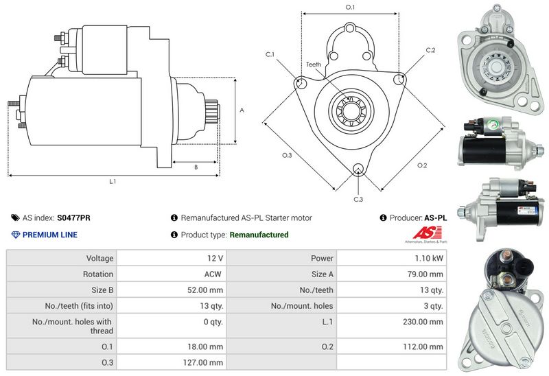 AS-PL S0477PR Starter