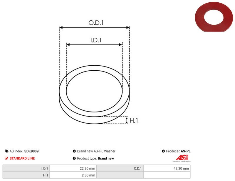 AS-PL SDK9009 Repair Set, alternator
