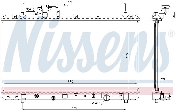NISSENS 64205 Radiator, engine cooling