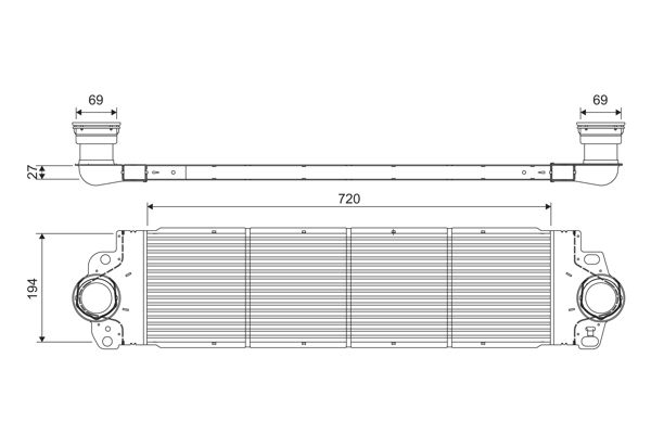 VALEO Intercooler, inlaatluchtkoeler 818272