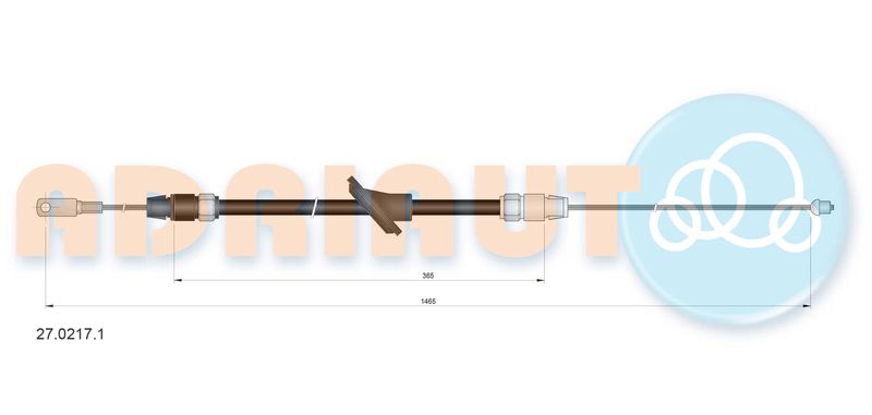 Тросовий привод, стоянкове гальмо, Adriauto 27.0217.1