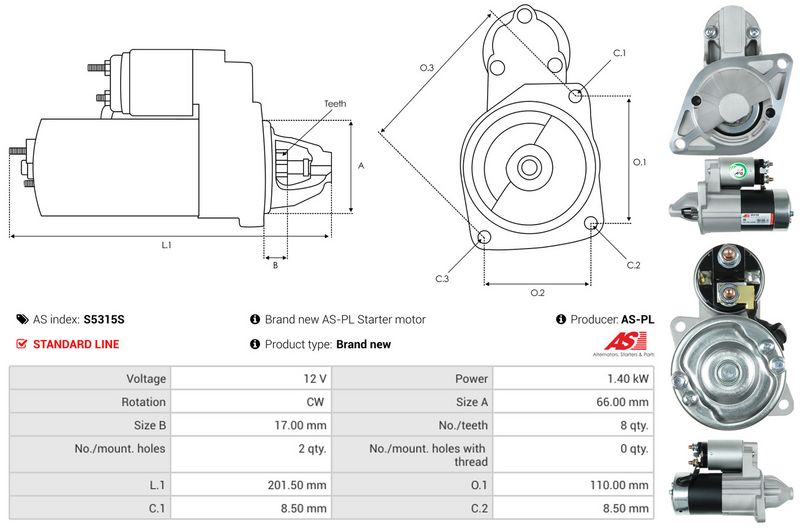 AS-PL S5315S Starter