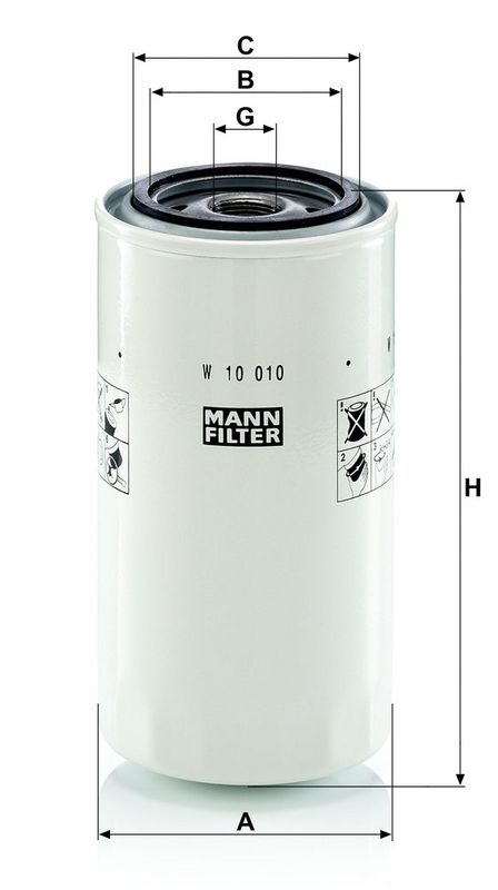 MANN-FILTER W10010 Filter, crankcase ventilation