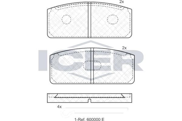 ANDEL 180029 - Diskinių stabdžių kaladėlių komplektas