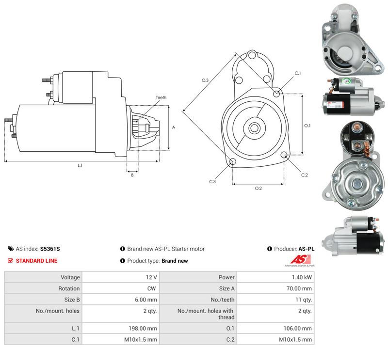 Starter, AS-PL S5361S