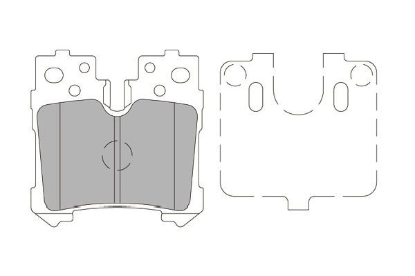 Комплект гальмівних накладок, дискове гальмо, Kavo Parts KBP-9122