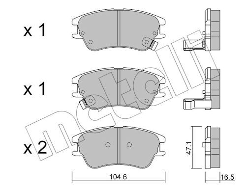 Plaquettes+de+frein+à+disque METELLI 22-0502-0